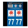 STICKZIF 2 Autocollants Région Ile de France Département 77 -