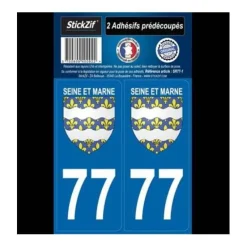 STICKZIF 2 Autocollants Région Ile de France Département 77 v 2 -