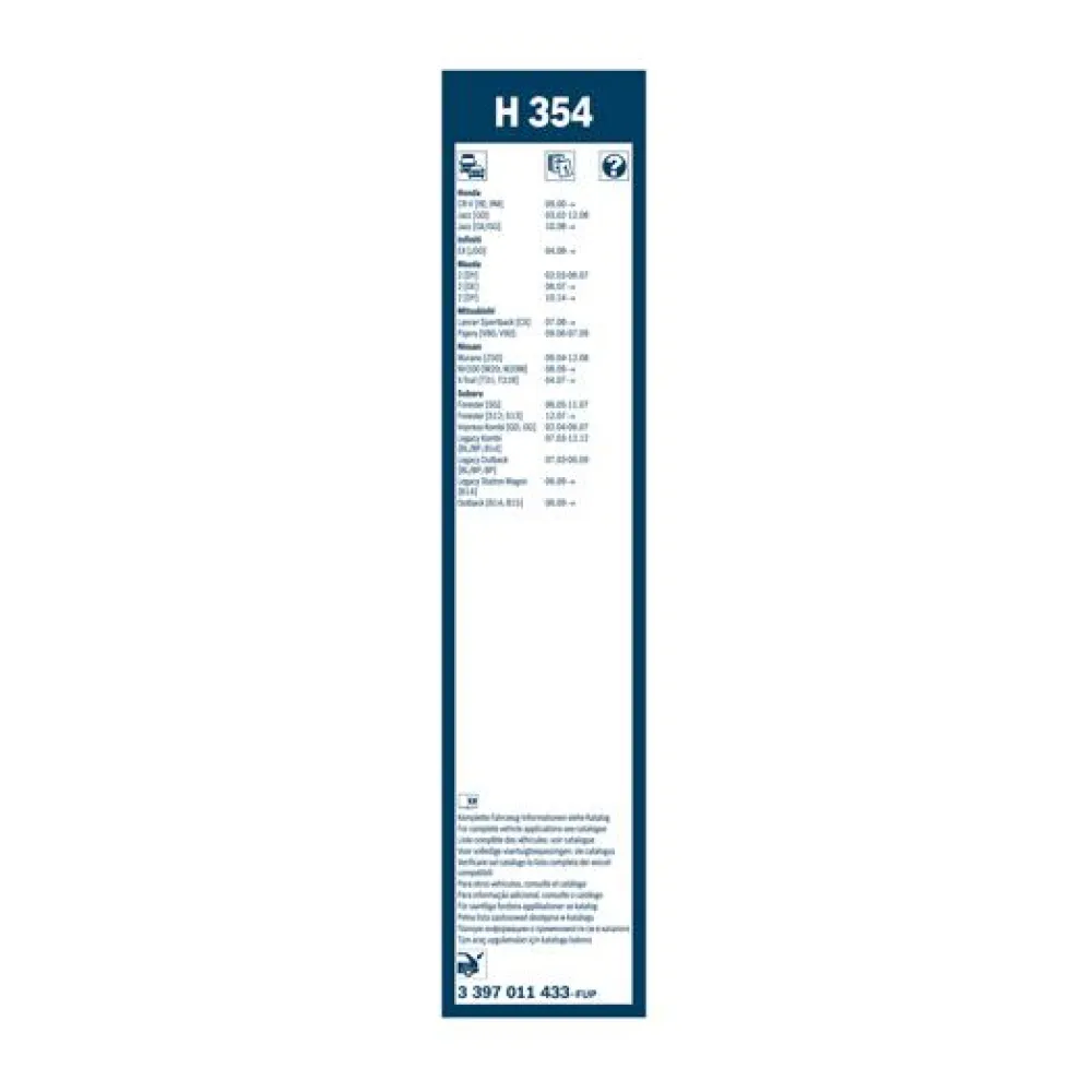 BOSCH BALAI D'ESSUIE GLACE ARRIERE H354 X1