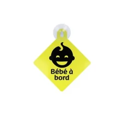 IMPEX BEBE A BORD JAUNE REFLECH VENTOUSE