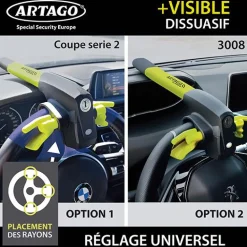 ARTAGO Bloque volant et alarme intelligente -