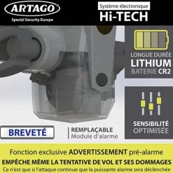 ARTAGO Bloque volant et alarme intelligente -