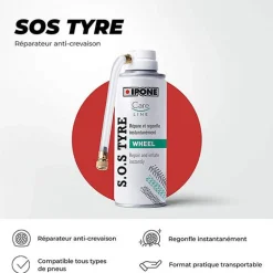 IPONE Bombe anti crevaison - SOS Tyre 200 ml - Motos