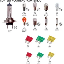 EVO Coffret 18 ampoules H7 + 12 fusibles -