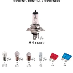CAR+ Coffret ampoules homologues 12v h4 -