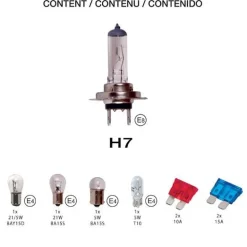 CAR+ Coffret ampoules homologués 12v h7 -