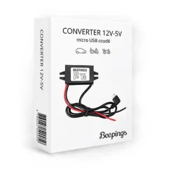 BEEPINGS Convertisseur 24V vers 5V micro USB coudé