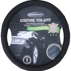 CUSTOMAGIC COUVRE VOLANT CUIR PREMIUM - 187210 -