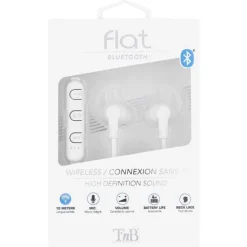 TNB ECOUTEURS BLUETOOTH 4.1 BLANC FLAT - EBFLATWH -