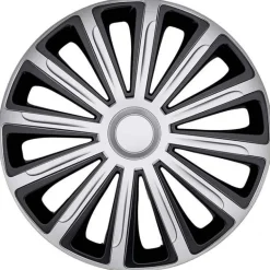 CAR+ 4 enjoliveurs Alaska 16 pouces Noir/Argent