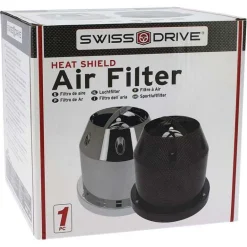 RACESPORT FILTRE A AIR UNIVERSEL AVEC 4 BAGUES CARBON LOOK - AIRCARB -