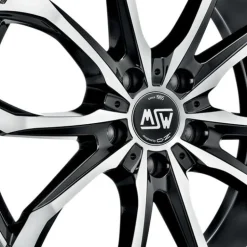 MSW Jante alu 48 NOIR FACE POLIE 6.5x16 pouces 5x45 ET72.6
