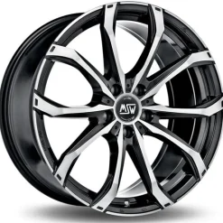 MSW Jante alu 48 NOIR FACE POLIE 6.5x16 pouces 5x45 ET72.6