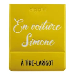 ZIGOH! PORTE VIGNETTE ASSURANCE JAUNE