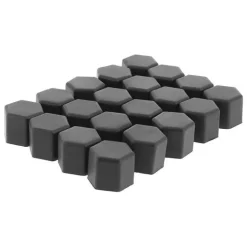 CAR+ Protection silicone ecrous roue noir 19mm 20pcs -